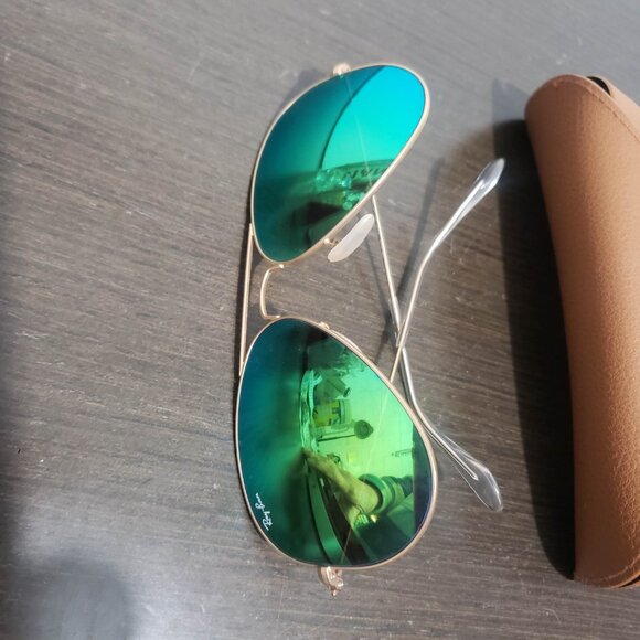 RAY-BAN Made in Italy RB3025 Aviator Large Metal 112/19 58-14mm 3N Sunglasses - Picture 6 of 16